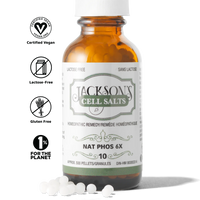 Jackson’s #10 Nat Phos 6x (Sodium Phosphate) Schuessler Mineral Cell Salt