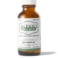 Jackson’s #11 Nat Sulph 6x (Sodium Sulfate) Schuessler Mineral Cell Salt