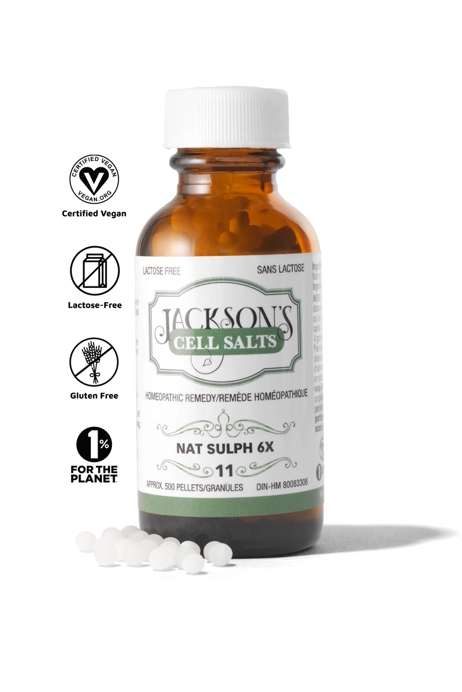 Jackson’s #11 Nat Sulph 6x (Sodium Sulfate) Schuessler Mineral Cell Salt