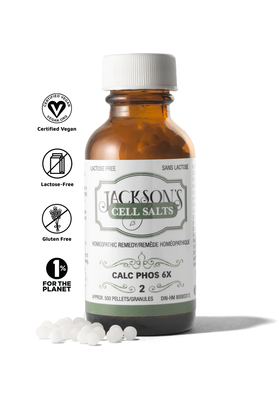 Jackson’s #2 Calc Phos 6x (Calcium Phosphate) Schuessler Mineral Cell Salt