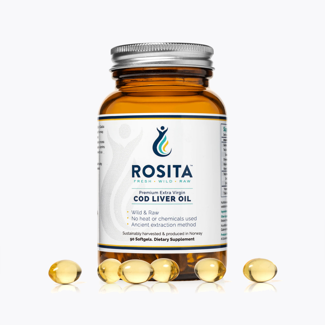 Rosita Extra Virgin Cod Liver Oil - Raw, Wild, Sustainable